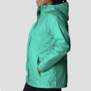 Columbia Women's Plus Size Arcadia II hooded rain Jacket Mint Green Size 2X